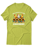 T-Shirt Αντρικό - I Really Do Need Chickens - Color Thumbnail Λαχανί