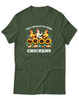 T-Shirt Αντρικό - I Really Do Need Chickens - Color Thumbnail Κυπαρισσί