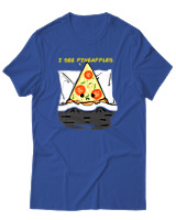 T-Shirt Αντρικό - I See Pineapples - Color Thumbnail Μπλε Ρουά