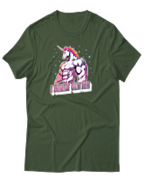 T-Shirt Unisex - I Sweat Glitter - Color Thumbnail Κυπαρισσί