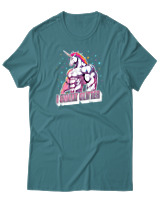 T-Shirt Unisex - I Sweat Glitter - Color Thumbnail Μπλε Πράσινο