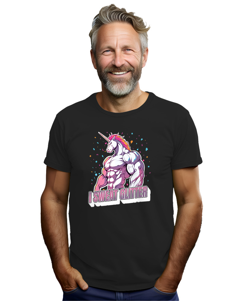 T-Shirt Unisex - I Sweat Glitter - Image 2
