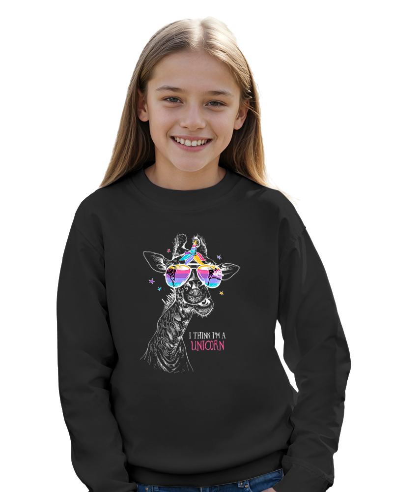 Φούτερ χωρίς κουκούλα Παιδικό - I Think I Am A Unicorn - Image 3