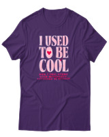 T-Shirt Αντρικό - I Used To Be Cool - Color Thumbnail Σκούρο Μωβ
