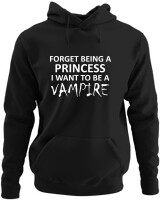Φούτερ με κουκούλα - I Want To Be A Vampire - Color Thumbnail Μαύρο