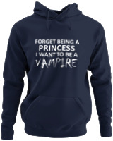 Φούτερ με κουκούλα - I Want To Be A Vampire - Color Thumbnail Navy Blue