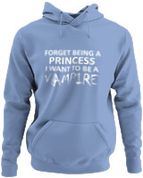 Φούτερ με κουκούλα - I Want To Be A Vampire - Color Thumbnail Blue Carolina