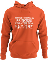 Φούτερ με κουκούλα - I Want To Be A Vampire - Color Thumbnail Πορτοκαλί