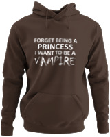 Φούτερ με κουκούλα - I Want To Be A Vampire - Color Thumbnail Καφέ
