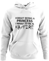 Φούτερ με κουκούλα - I Want To Be A Vampire - Color Thumbnail ΄Ασπρο