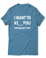 T-Shirt Unisex - I Want To Ki You - Color Thumbnail Τιρκουάζ