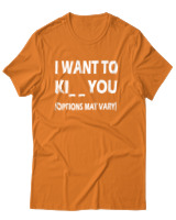 T-Shirt Unisex - I Want To Ki You - Color Thumbnail Πορτοκαλί