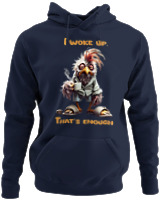 Φούτερ με κουκούλα - I Woke Up That's Enough - Color Thumbnail Navy Blue