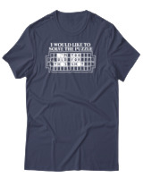 T-Shirt Αντρικό - I Would Like To Solve The Puzzle - Color Thumbnail Μπλε Γκρι
