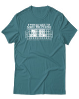 T-Shirt Αντρικό - I Would Like To Solve The Puzzle - Color Thumbnail Μπλε Πράσινο