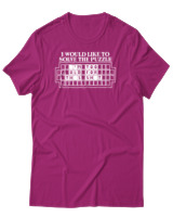 T-Shirt Αντρικό - I Would Like To Solve The Puzzle - Color Thumbnail Φουξια