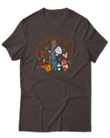 T-Shirt Αντρικό - Im Just Here For The Snacks - Color Thumbnail Καφέ