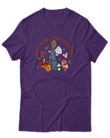 T-Shirt Αντρικό - Im Just Here For The Snacks - Color Thumbnail Σκούρο Μωβ