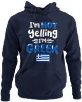 Φούτερ με κουκούλα - I'm Not Yelling I'm Greek - Color Thumbnail Navy Blue
