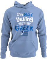 Φούτερ με κουκούλα - I'm Not Yelling I'm Greek - Color Thumbnail Blue Carolina