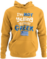 Φούτερ με κουκούλα - I'm Not Yelling I'm Greek - Color Thumbnail Κίτρινο Χρυσό