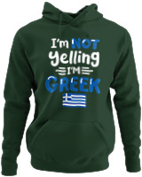 Φούτερ με κουκούλα - I'm Not Yelling I'm Greek - Color Thumbnail Κυπαρισσί