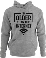 Φούτερ με κουκούλα - Im Older Than The Internet - Color Thumbnail Γκρι Μελανζέ