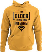 Φούτερ με κουκούλα - Im Older Than The Internet - Color Thumbnail Κίτρινο Χρυσό