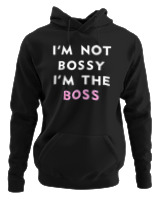 Φούτερ με κουκούλα - Im The Boss - Color Thumbnail Μαύρο