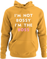 Φούτερ με κουκούλα - Im The Boss - Color Thumbnail Κίτρινο Χρυσό