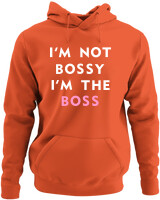 Φούτερ με κουκούλα - Im The Boss - Color Thumbnail Πορτοκαλί