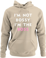 Φούτερ με κουκούλα - Im The Boss - Color Thumbnail Μπέζ