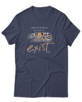 T-Shirt Αντρικό - Impossible Doesnt Exist - Color Thumbnail Μπλε Γκρι