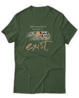 T-Shirt Αντρικό - Impossible Doesnt Exist - Color Thumbnail Κυπαρισσί