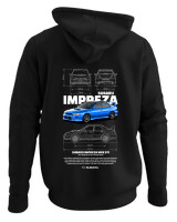 Φούτερ με κουκούλα - Impreza WRX STI - Color Thumbnail Μαύρο