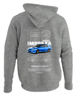 Φούτερ με κουκούλα - Impreza WRX STI - Color Thumbnail Γκρι Μελανζέ