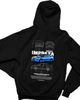 Φούτερ με κουκούλα Παιδικό - Impreza WRX STI - Color Thumbnail Μαύρο