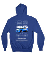 Ζακέτα Φούτερ με κουκούλα Αντρικό - Impreza WRX STI - Color Thumbnail Μπλε Ρουά
