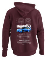 Φούτερ με κουκούλα - Impreza WRX STI - Color Thumbnail Marron