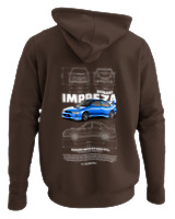 Φούτερ με κουκούλα - Impreza WRX STI - Color Thumbnail Καφέ
