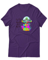 T-Shirt Αντρικό - In This World - Color Thumbnail Σκούρο Μωβ