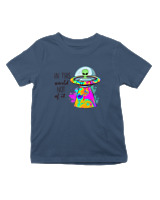 T-Shirt  Παιδικό - In This World - Color Thumbnail Σκούρο Μπλε