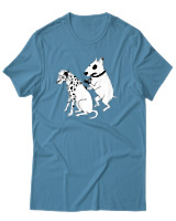T-Shirt Unisex - Inked Dalmatian - Color Thumbnail Τιρκουάζ
