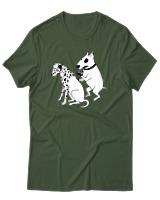 T-Shirt Unisex - Inked Dalmatian - Color Thumbnail Κυπαρισσί