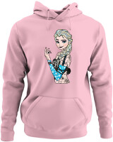 Φούτερ με κουκούλα - Inked Elsa - Color Thumbnail Pink