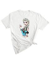 T-Shirt Woman Fashion Γυναικείο - Inked Elsa - Color Thumbnail WHITE