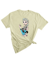 T-Shirt Woman Fashion Γυναικείο - Inked Elsa - Color Thumbnail SAGE GREEN