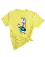 T-Shirt Woman Fashion Γυναικείο - Inked Elsa - Color Thumbnail LIGHT YELLOW