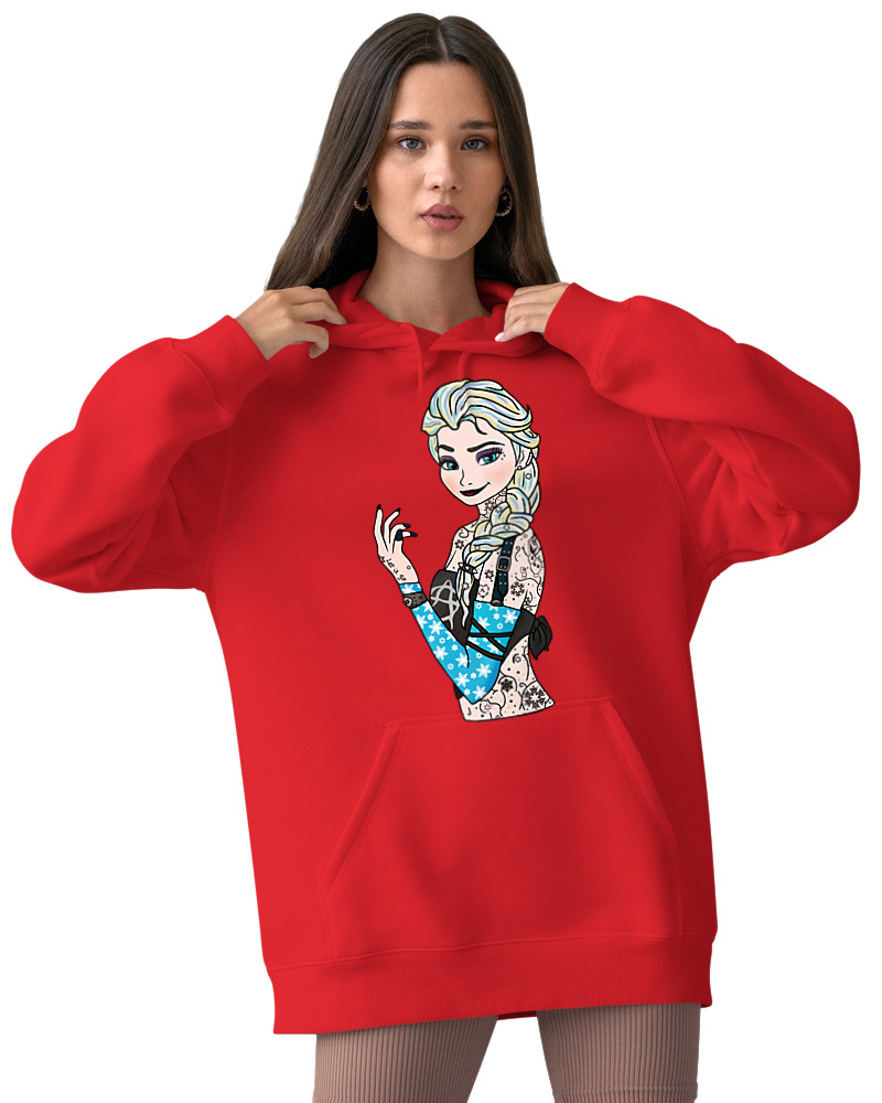 Φούτερ με κουκούλα - Inked Elsa - Image 2