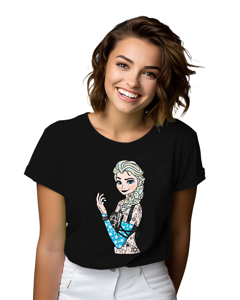 T-Shirt Woman Fashion Γυναικείο - Inked Elsa - Image 1